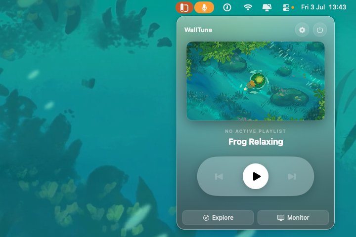 WallTune app interface